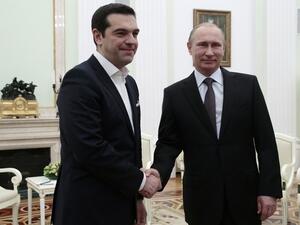 Гръцкият премиер Алексис Ципрас пристига на работно посещение в Москва