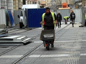 Продължават ремонтите в центъра на София 