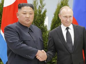 Руският президент Владимир Путин и лидерът на Северна Корея Ким