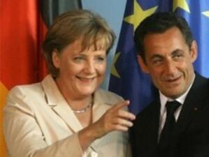Меркел и Саркози обсъждат спасяването на еврозоната