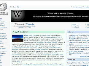 Английската версия на Wikipedia спира за 1 ден
