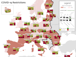 Frontex информира с ГИС карта за възможностите за пътуване в Европа в условията на пандемия  