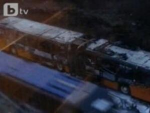 Автобус на градския транспорт изгоря в София