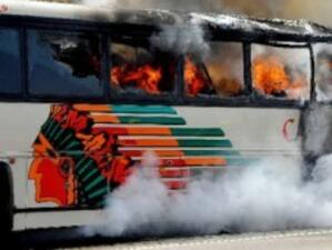 Автобус пламнал в движение край Силистра