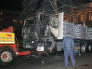 Камион с 200 бутилки метан се подпали в Димитровград